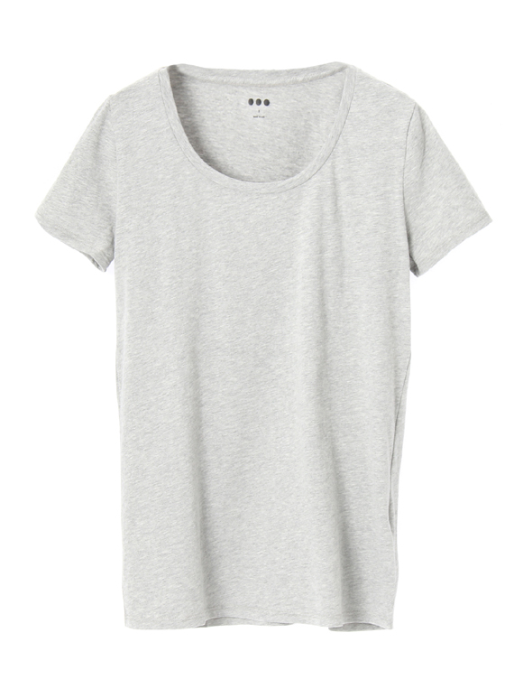 Janis sanded jersey u-neck T