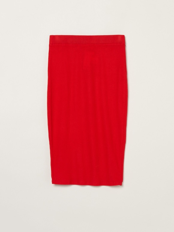 brushed sweater midi skirt