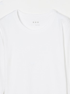 cotton knit l/s crew neck tee 詳細画像