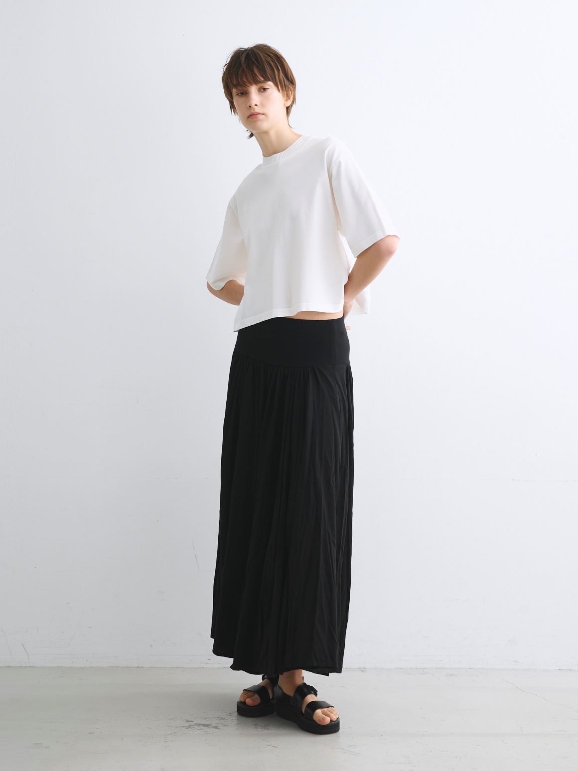 jersey colette long skirt｜スリードッツ オフィシャルオンラインショップ