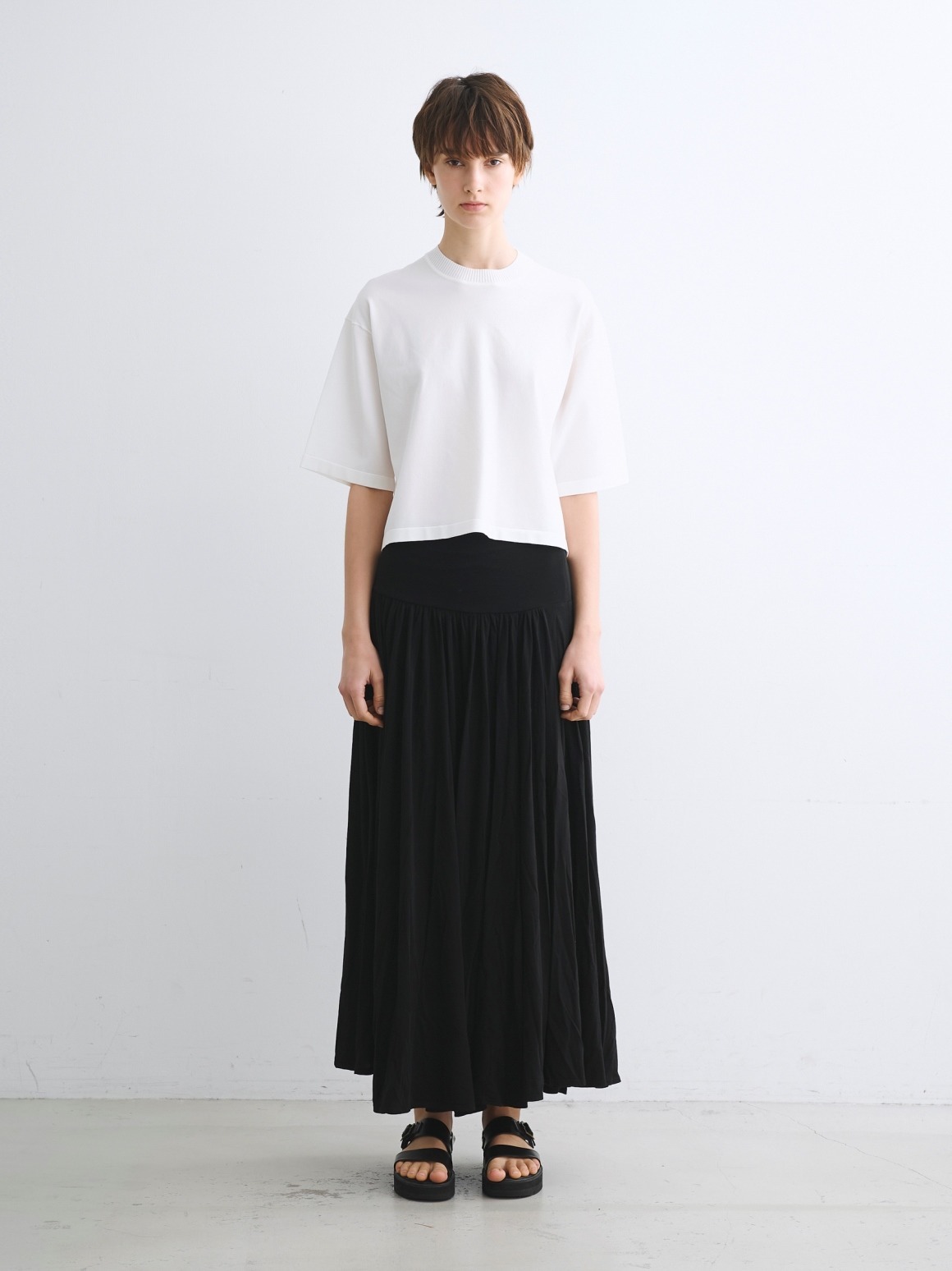 jersey colette long skirt｜スリードッツ オフィシャルオンラインショップ