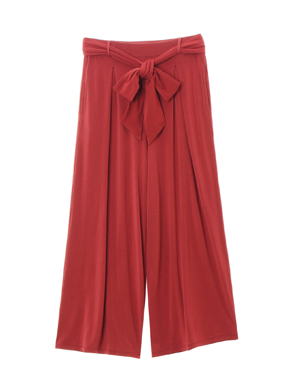travel line tuck wide pant