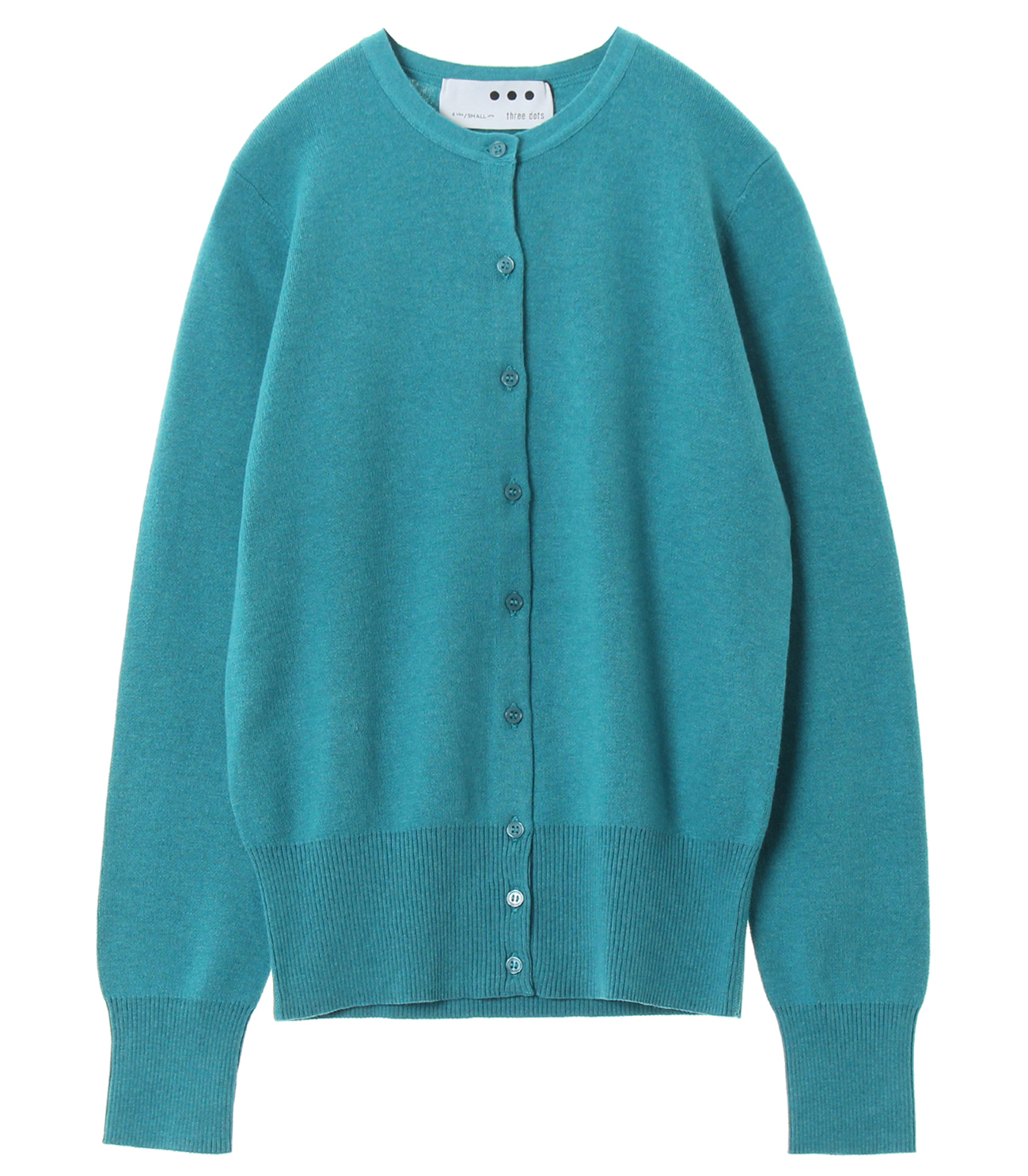 Cotton melange l/s crew cardigan｜スリードッツ オフィシャルオンラインショップ