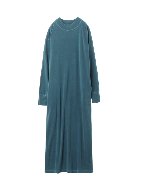 Sulfide dye mock neck dress