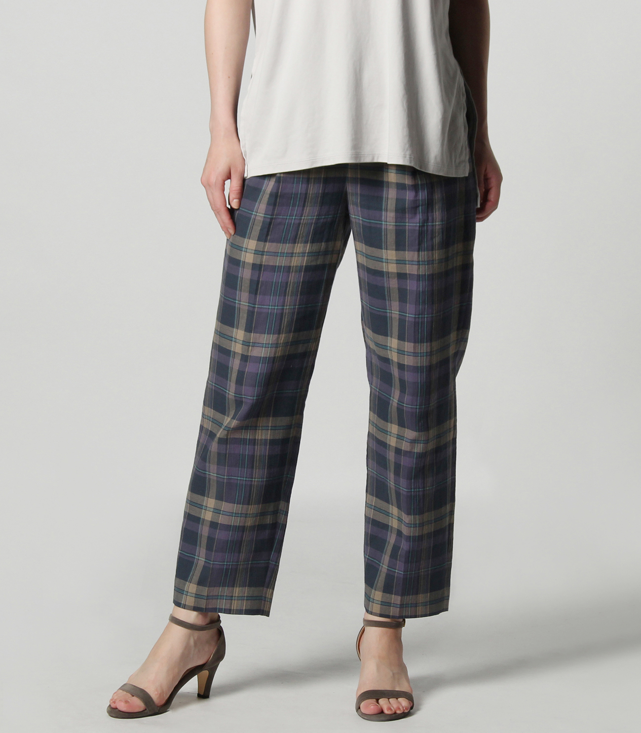 Cotton plaid pant｜スリードッツ オフィシャルオンラインショップ