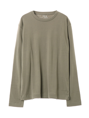Men's brushed rib l/s crew neck 詳細画像