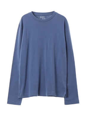 Men's brushed rib l/s crew neck 詳細画像