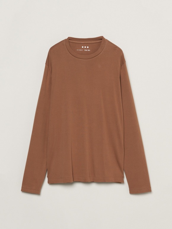 Men's brushed rib l/s crew neck｜スリードッツ
