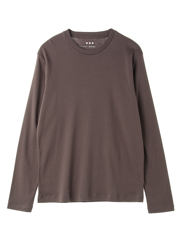 Men's brushed rib l/s crew neck