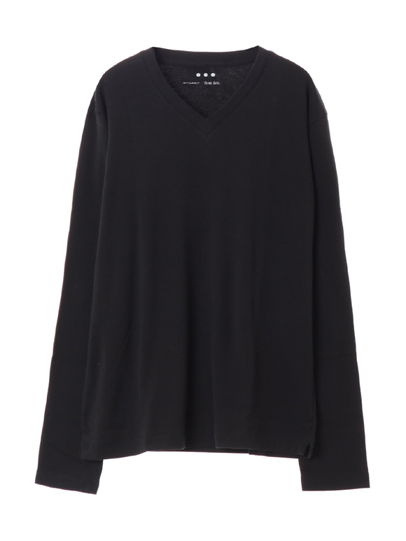 Men's brushed rib l/s v neck