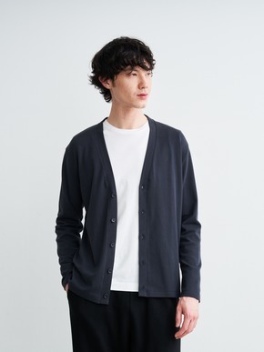 Men's brushed rib l/s cardigan 詳細画像