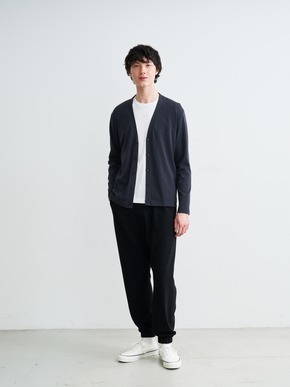 Men's brushed rib l/s cardigan 詳細画像
