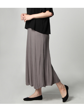 Sheer pleats midi flair skirt 詳細画像