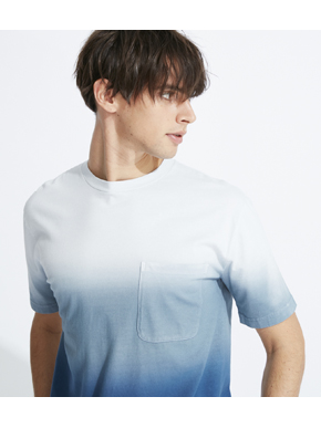 Men's gradation dye s/s pocket T 詳細画像