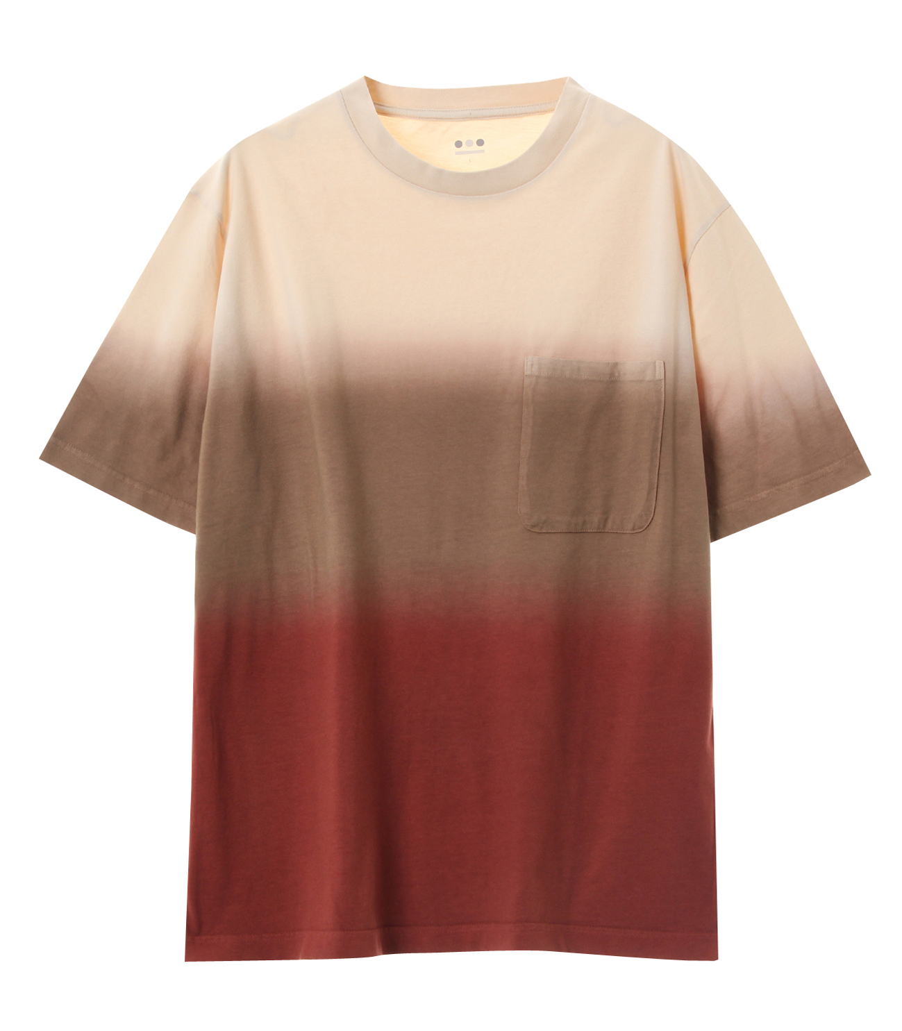 Men's gradation dye s/s pocket T