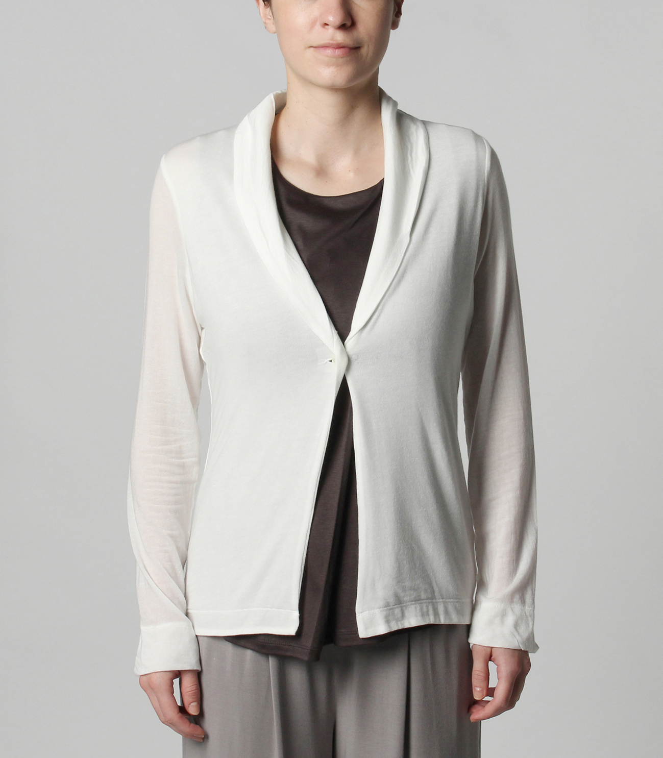 Sustinable gauze l/s cardigan｜スリードッツ オフィシャルオンラインショップ