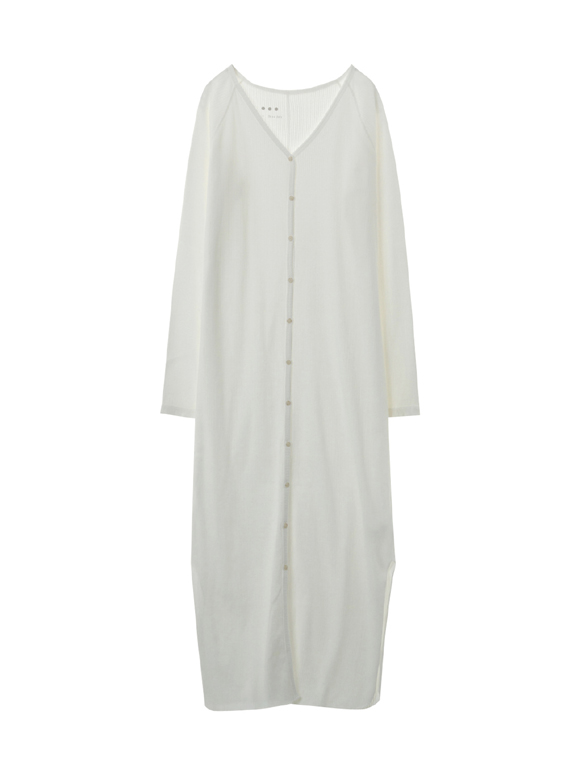 Daily＆nighty rib longcardigan