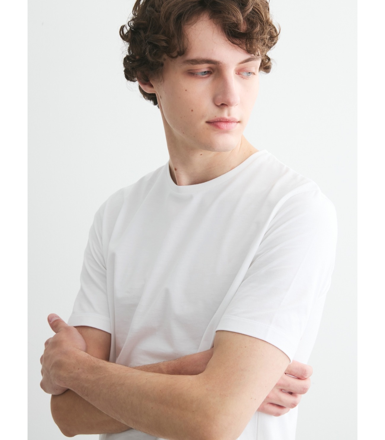 Men's powdery cotton s/s crew T