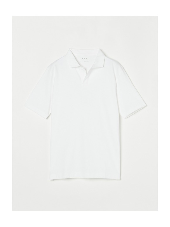 Men's powdery cotton skipper polo