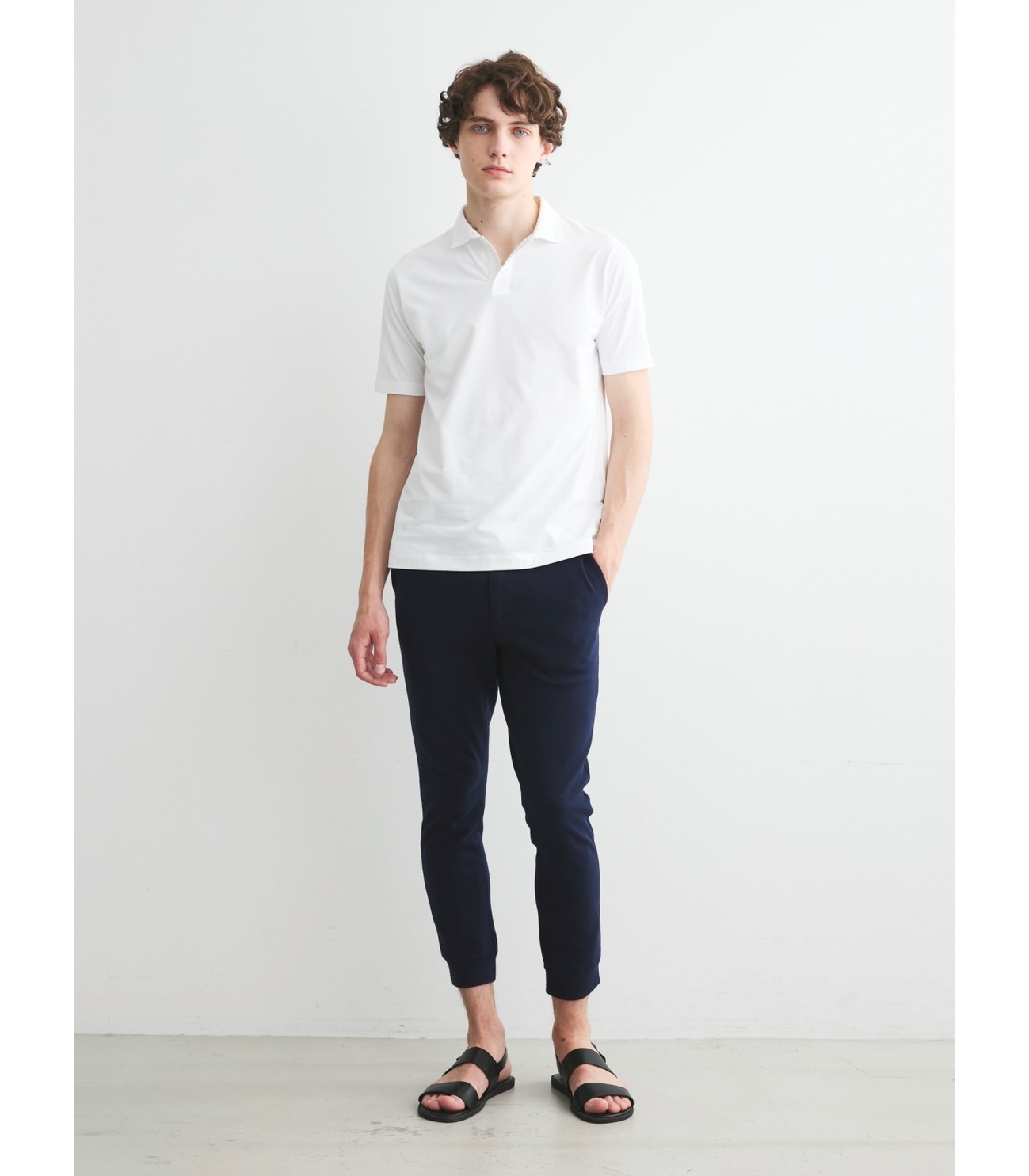 Men's powdery cotton skipper polo