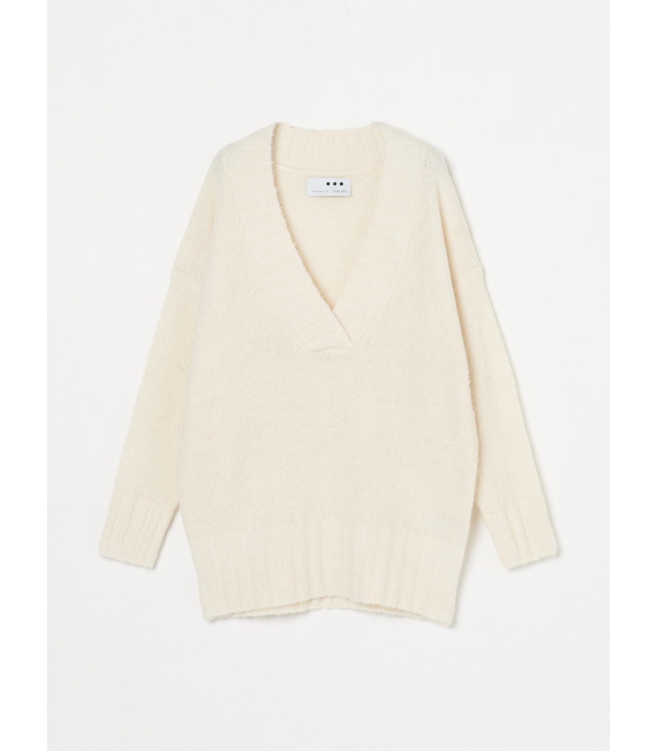 Fluffy nep sweater l/s vneck top｜スリードッツ オフィシャルオンラインショップ