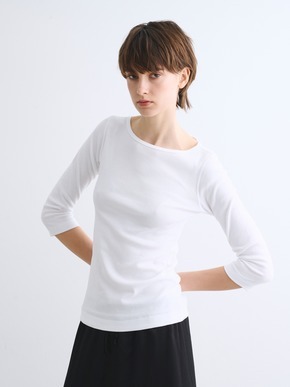 Organic cotton knit 3/4 british T ginger 詳細画像