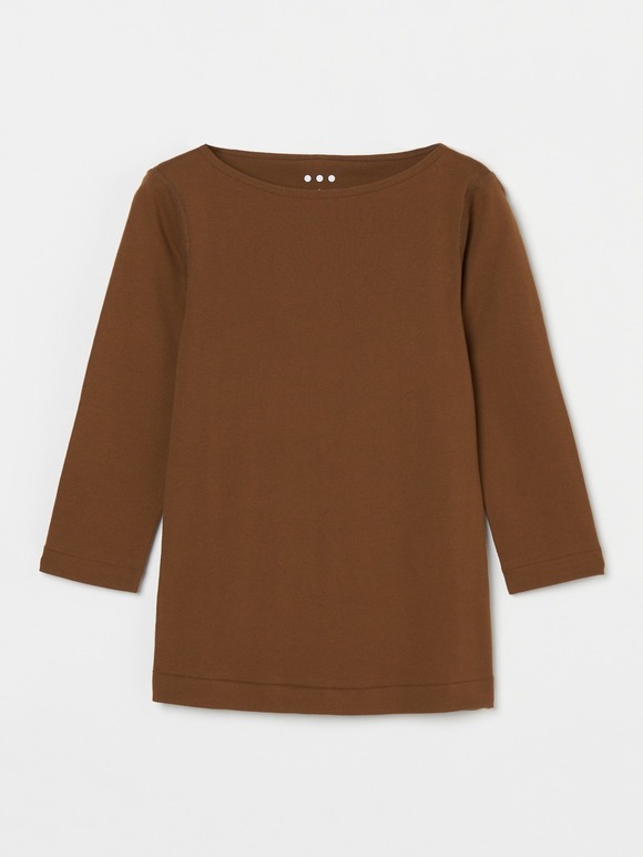 Organic cotton knit 3/4 british T ginger
