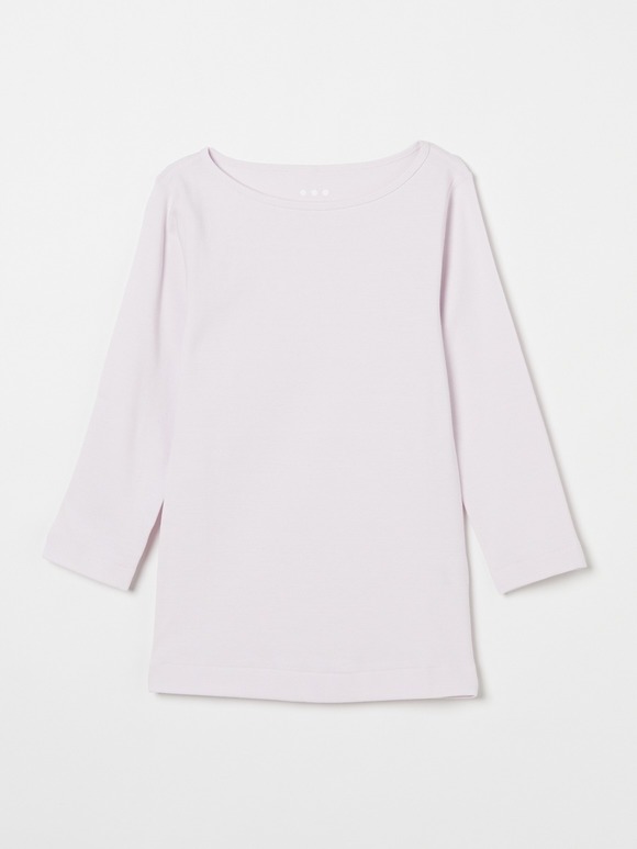 Organic cotton knit 3/4 british T ginger