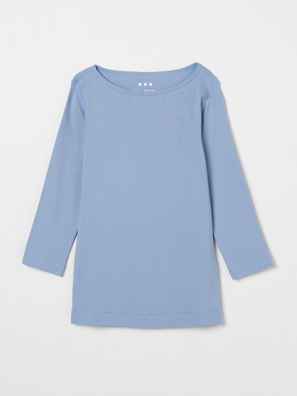 Organic cotton knit 3/4 british T ginger