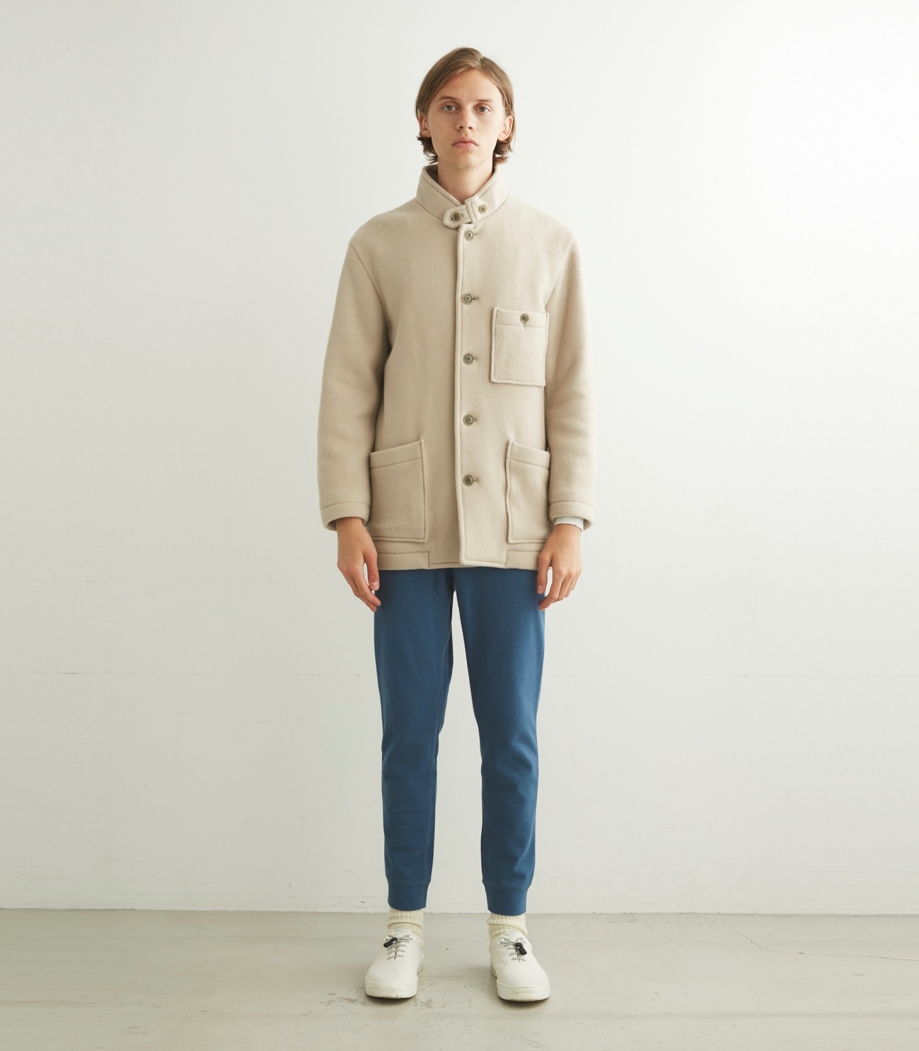 Men's brushedpile comfort jacket 詳細画像 beige 2