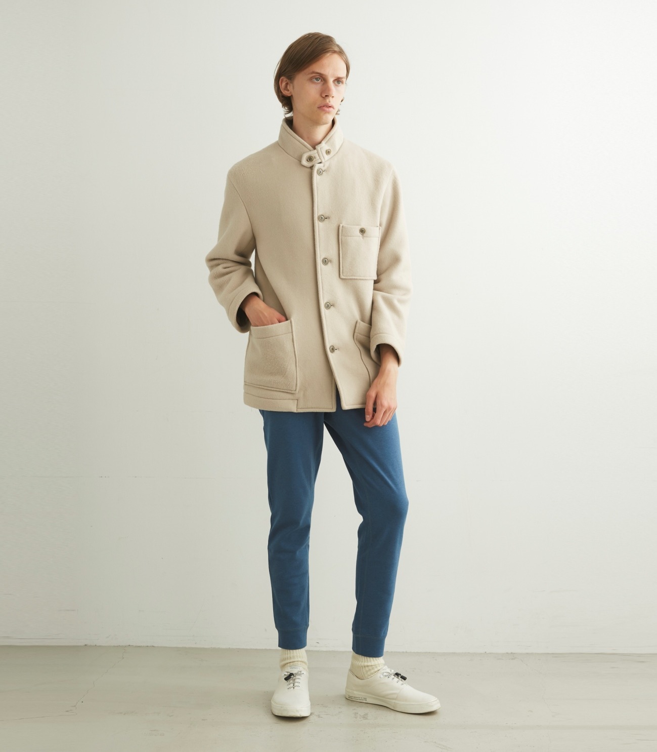Men's brushedpile comfort jacket 詳細画像 beige 5