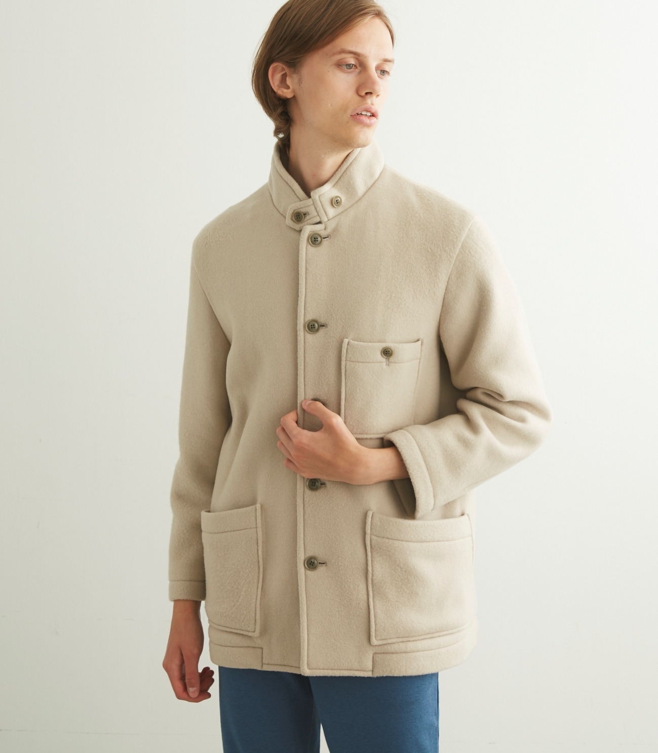 Men's brushedpile comfort jacket 詳細画像 navy 6