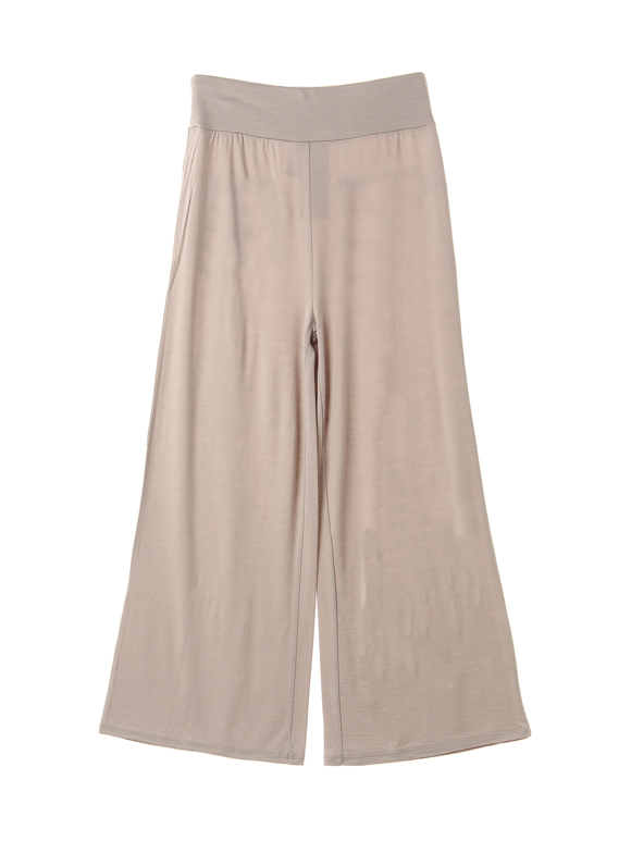 Wool jersey wide pant