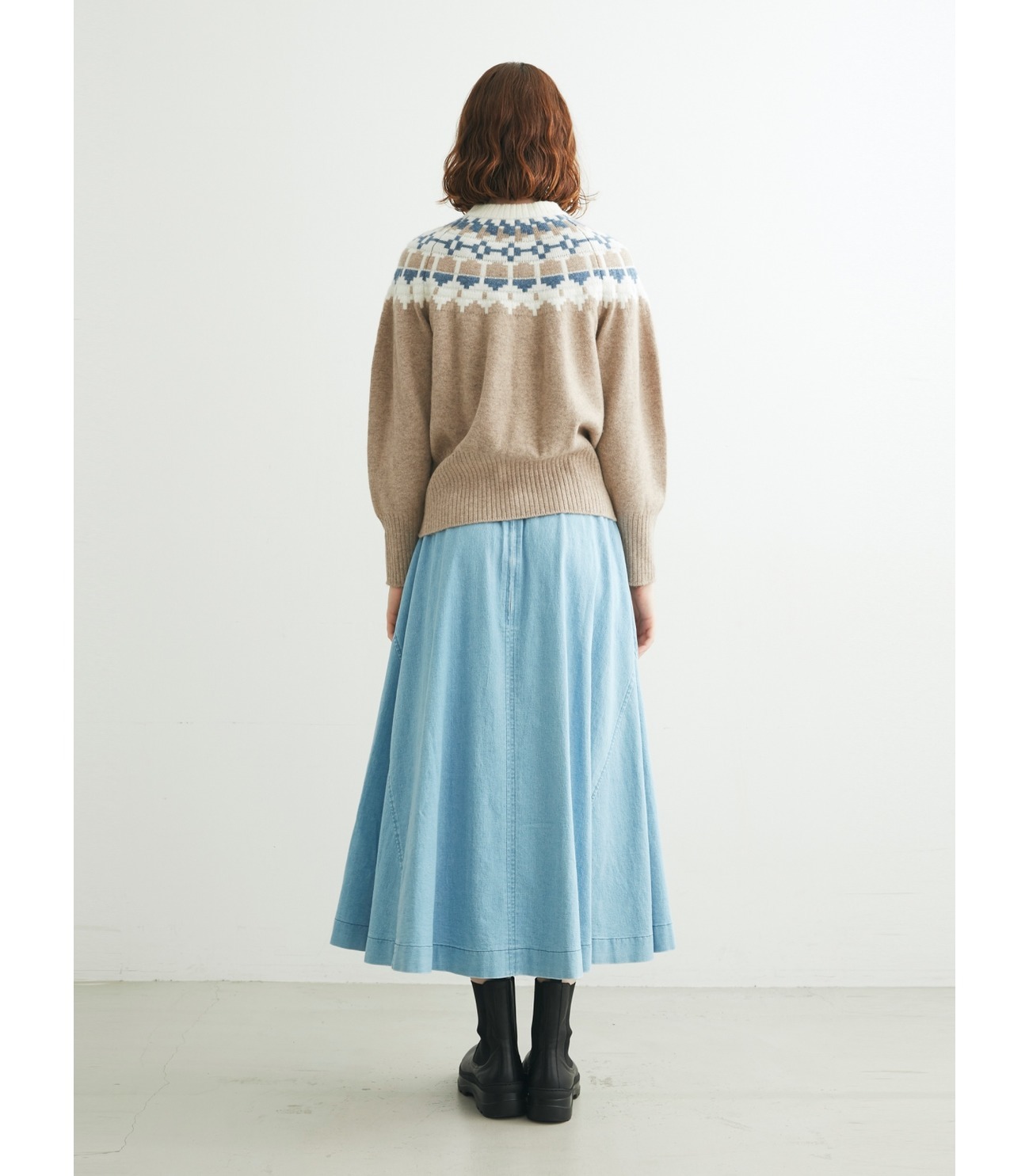 Washable wool cashmere l/s top 詳細画像 white 3
