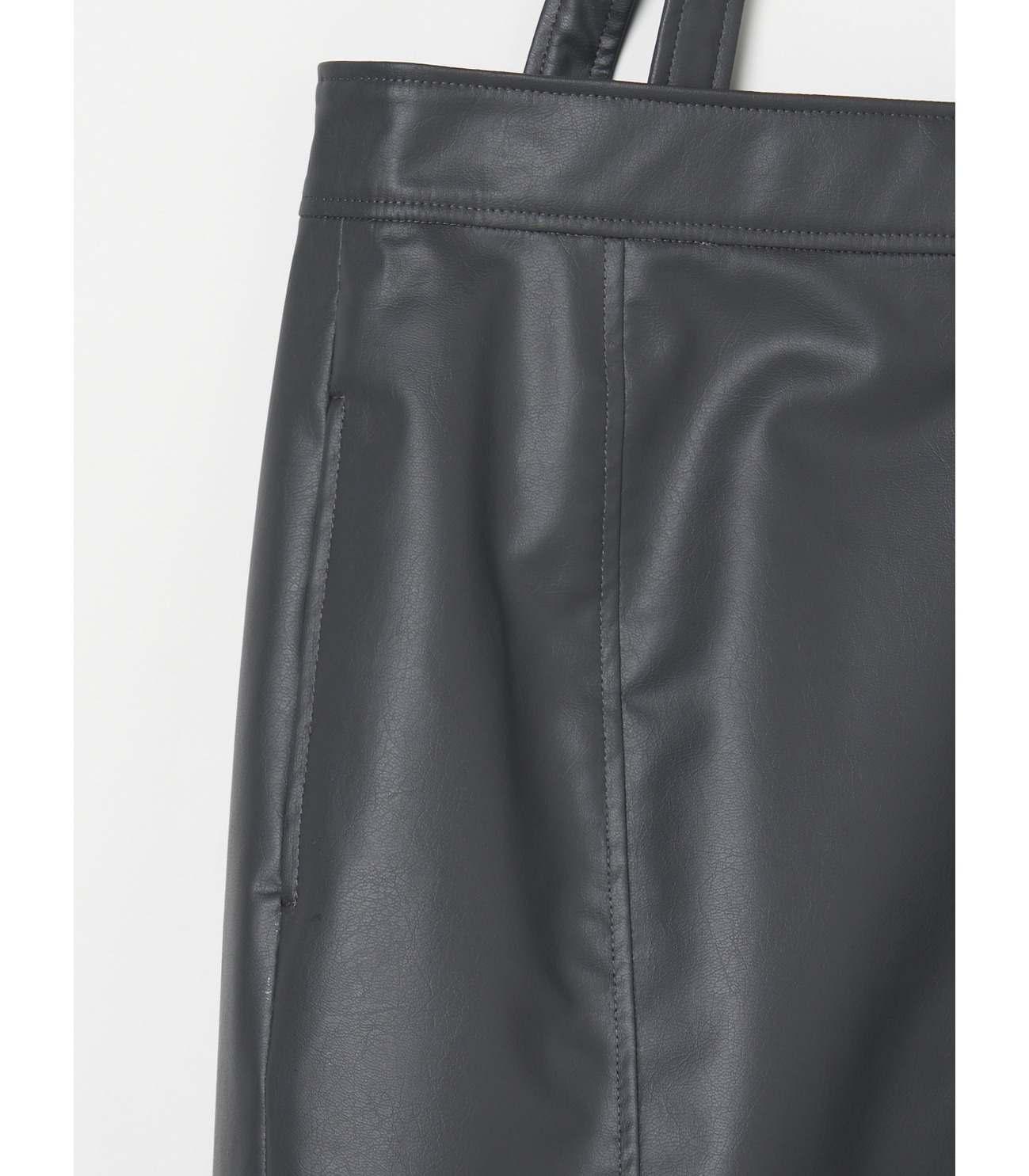 Fake leather jumper skirts 詳細画像 charcoal black 12
