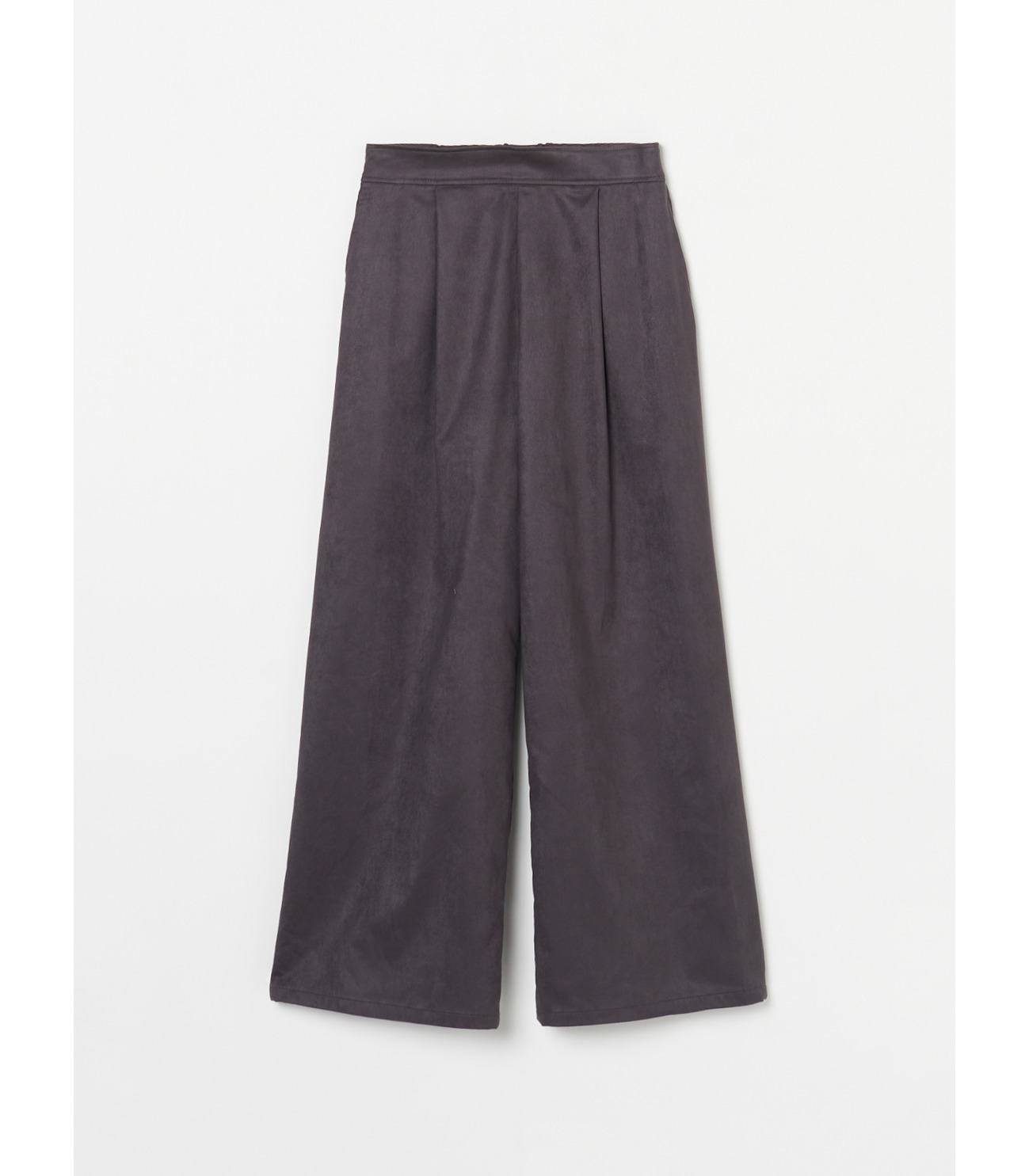 Fake suede wide pant 詳細画像 charcoal black 1
