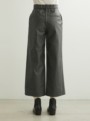 Fake leather wide pant 詳細画像