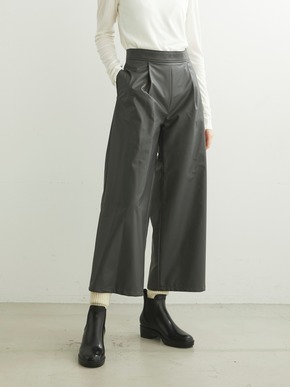 Fake leather wide pant 詳細画像