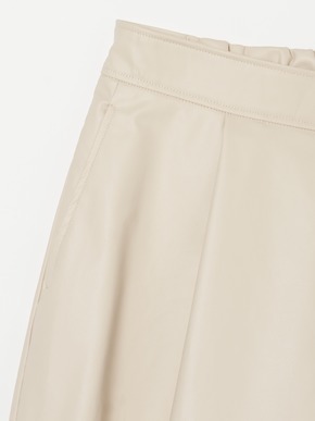 Fake leather wide pant 詳細画像