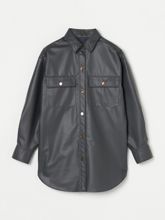 Fake leather shirt