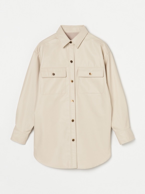 Fake leather shirt