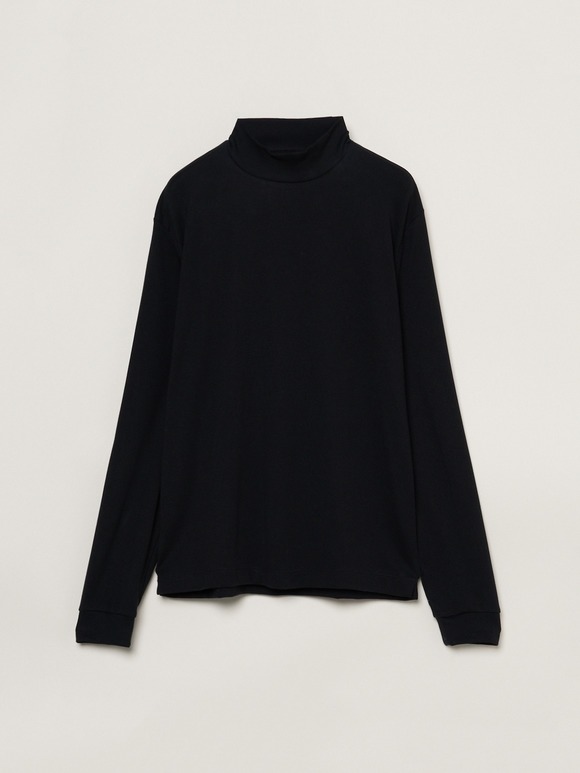 Men's brushed rib l/s mock neck