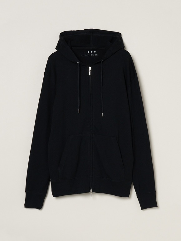 Men's brushed rib double hoody