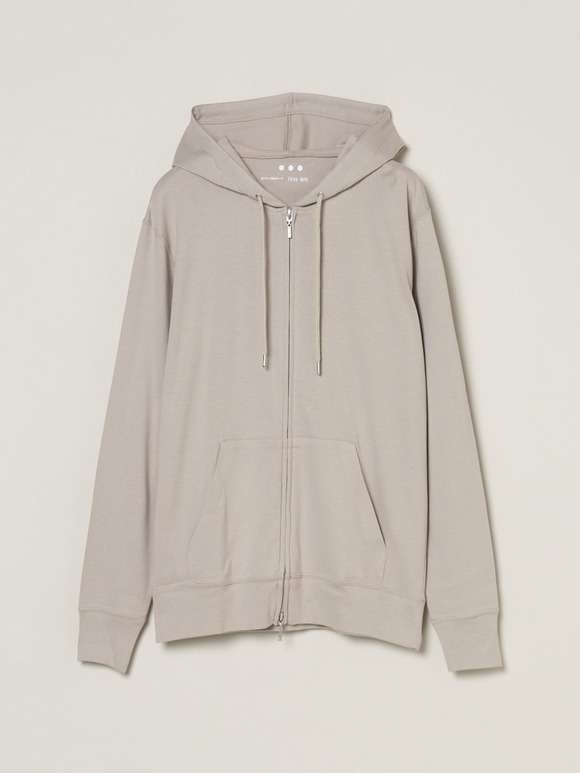 Men's brushed rib double hoody