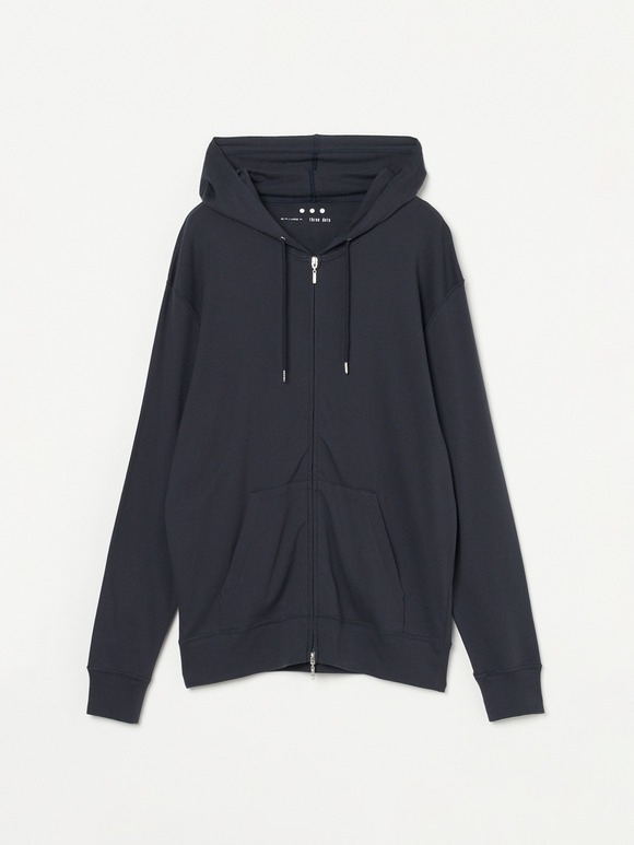 Men's brushed rib double hoody