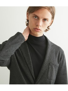 Men's Hound tooth wool cotton jacket 詳細画像