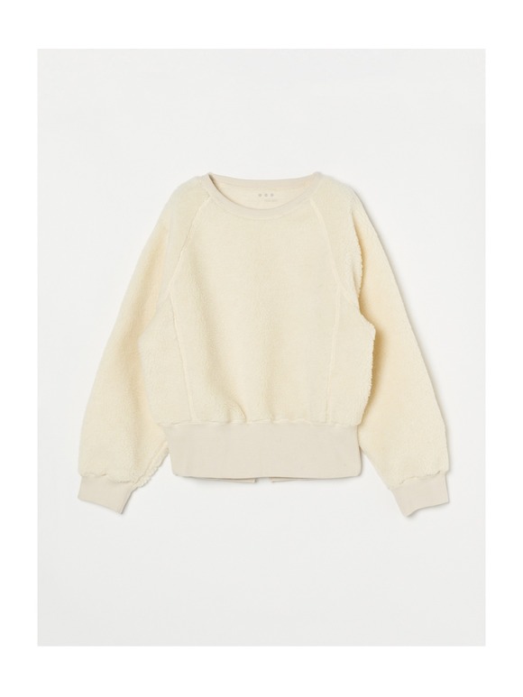 Fleece boa l/s crew neck