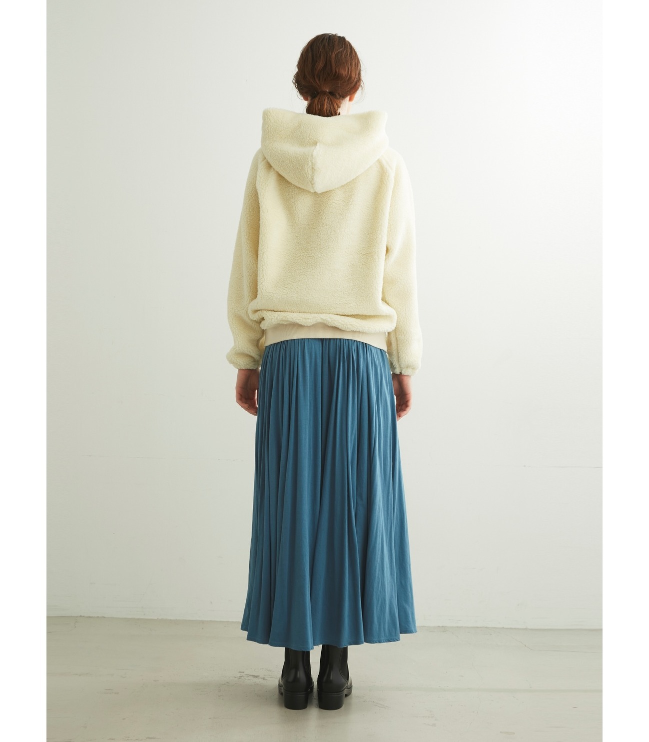 Fleece boa l/s hoody pullover 詳細画像 off white 3