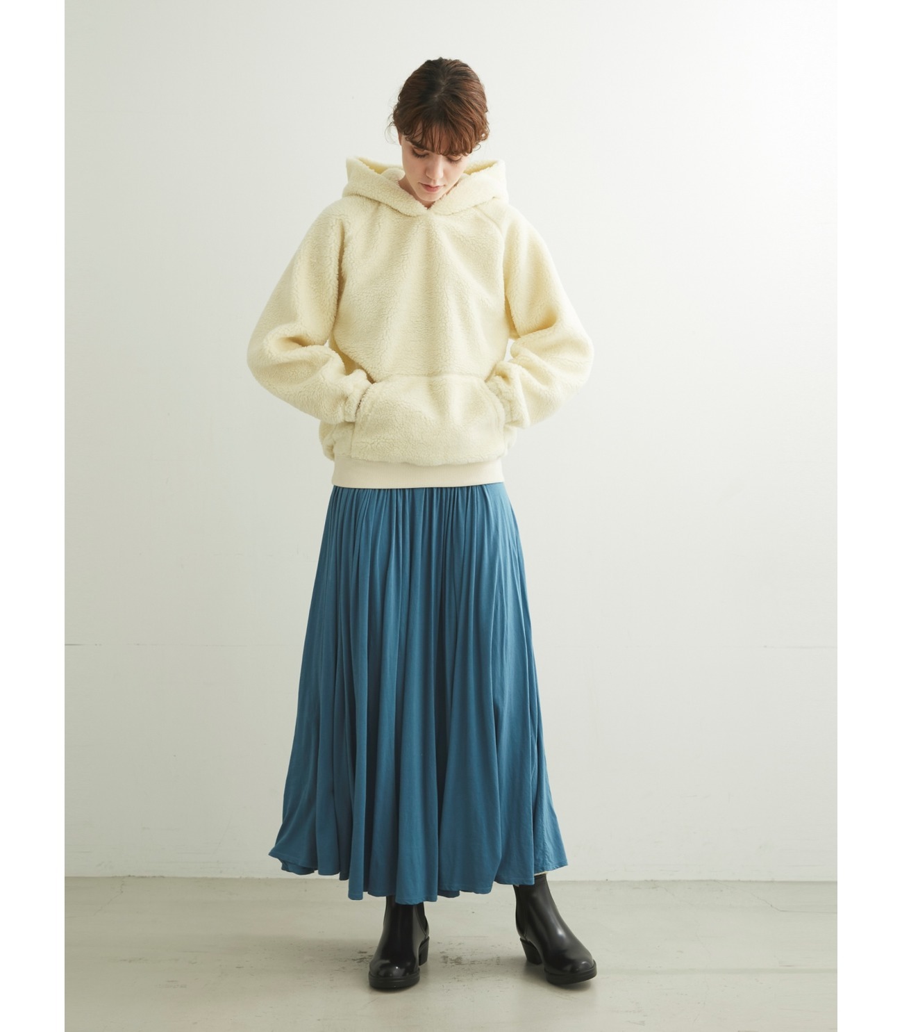 Fleece boa l/s hoody pullover 詳細画像 off white 4