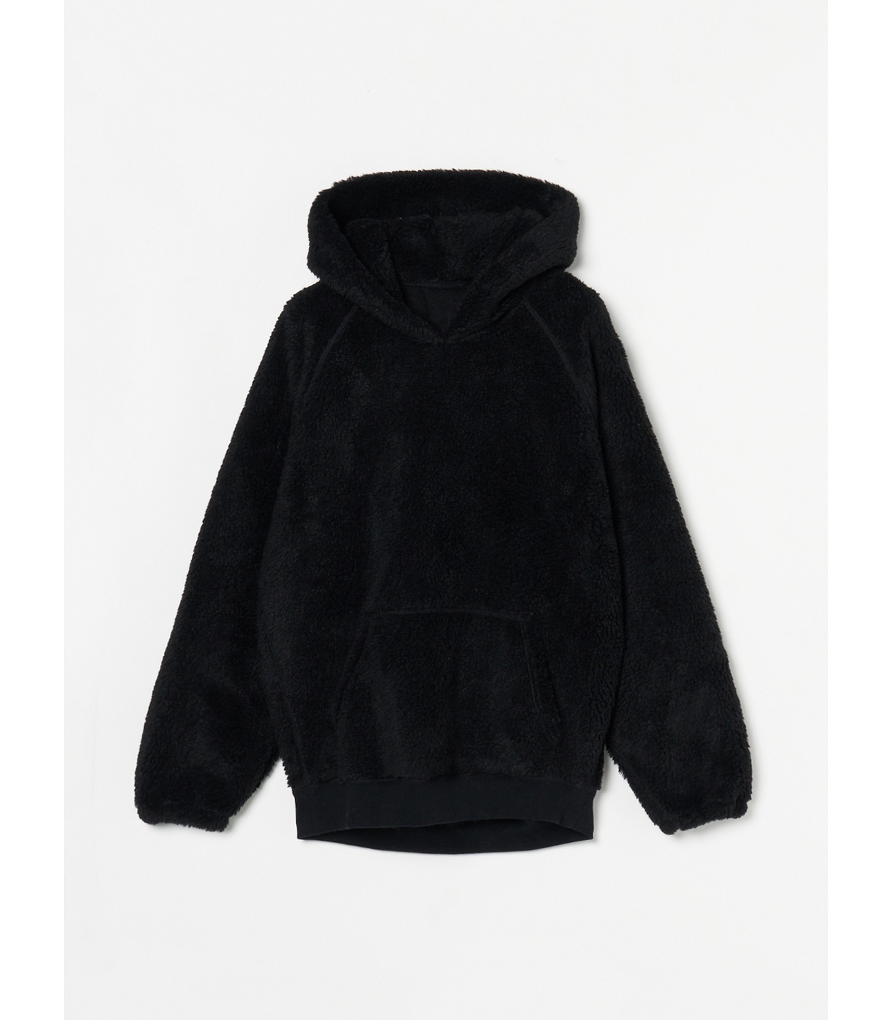 Fleece boa l/s hoody pullover 詳細画像 black 2